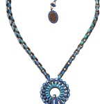 Necklace Miranda Konstantinidou Ethnic Mosaic SS2014, blue stones