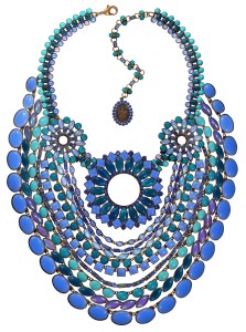 Necklace Miranda Konstantinidou Ethnic Mosaic SS2014, blue stones