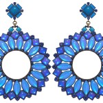 Earrings Miranda Konstantinidou Ethnic Mosaic SS2014, blue stones and Svarovski